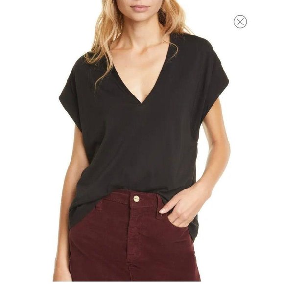 frame le mid rise v tee